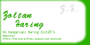 zoltan haring business card